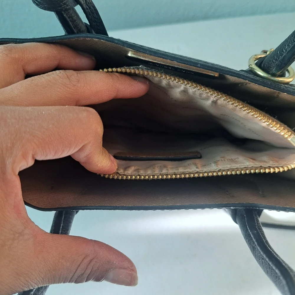 Michael Kors Black Satchel with Gold Accents - Picture 5 of 5